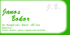 janos bokor business card